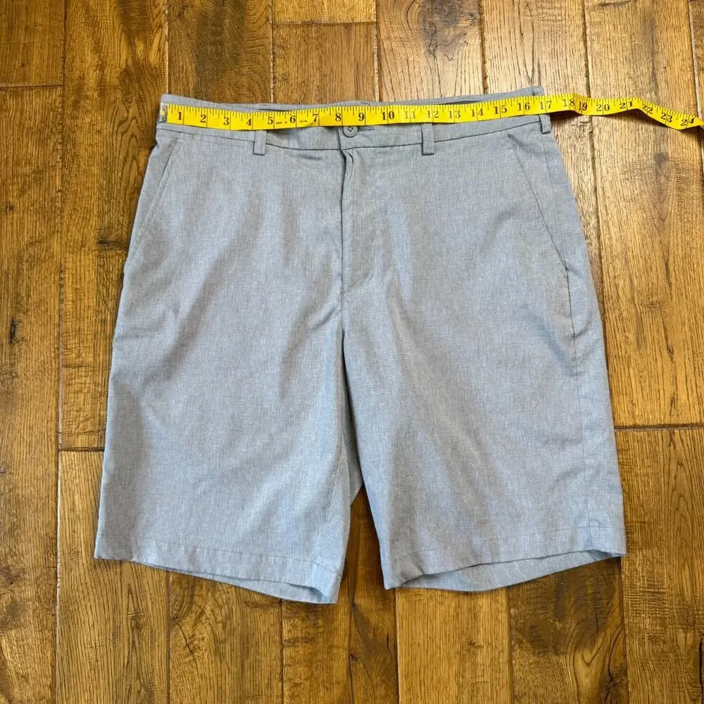 Grand Slam Performance Mens Golf Shorts Grey Size 34 Flat Front Active